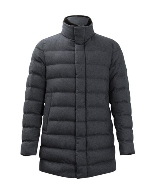 Herno Gray Silk And Cashmere Down Jacket for men