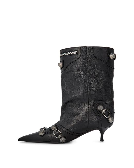 Balenciaga Black Pointed-Toe Ankle Boots