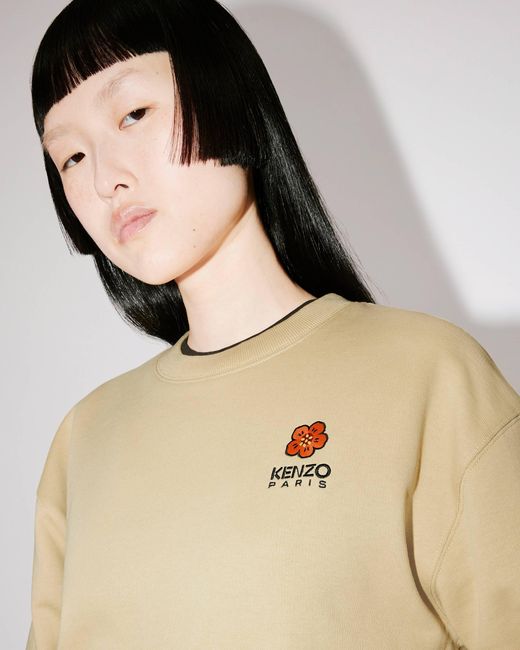 KENZO Natural 'Boke Flower' Crest Sweatshirt