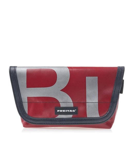 Freitag Red Flap Shoulder Bag for men