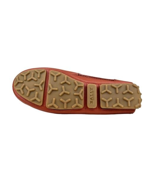 Bally Brown Logo Business Casual Shoes for men