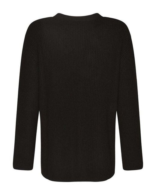 P.A.R.O.S.H. Black P.A.R.O..H. Sequin Trim Buttoned Sweater