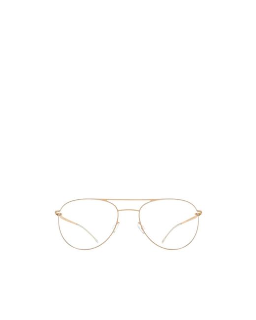 Mykita White Niken Aviator Frame Glasses for men