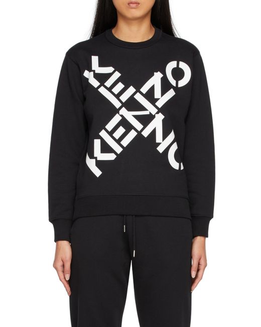 KENZO Blue Logo Printed Crewneck Sweatshirt