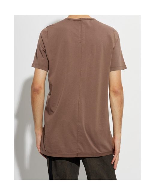 Rick Owens Brown Level T Longline T-Shirt for men