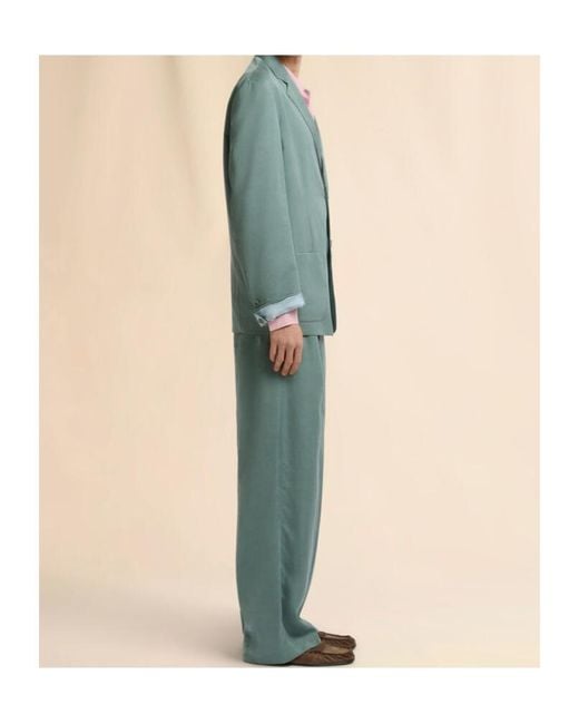 Marni Green Satin Single-Breasted Jacket for men