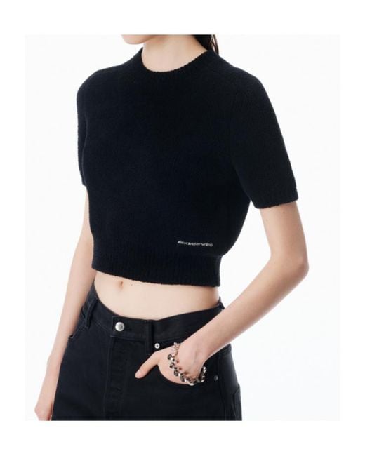 Alexander Wang Black Short Sleeve Top
