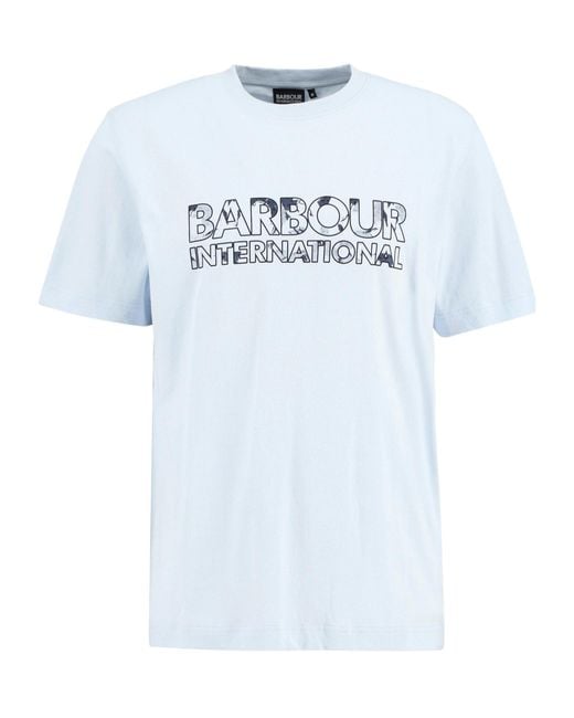 Barbour Blue Printed T-Shirt for men