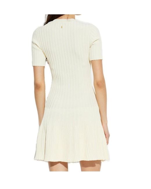 AMI White Ami Knitted Mini Dress