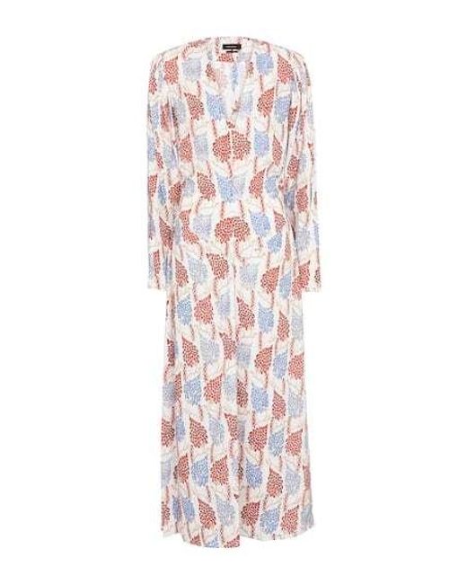Isabel Marant White Bagenia Printed Midi Dress