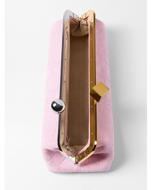 Jacquemus Pink The Salon Clutch