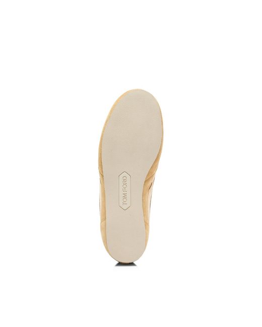Tom Ford Natural Suede Low-Top Sneakers for men