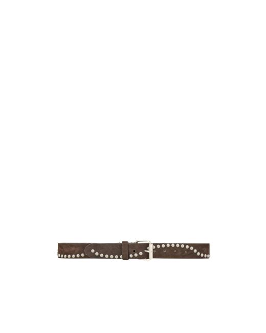 Emporio Armani White Fashionable Pin-Buckle Belt With Square Buckle And Rivets for men