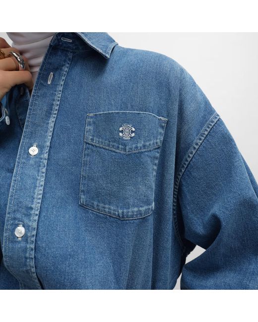 Céline Blue Denim Cotton Shirt