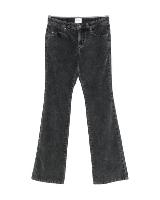 Isabel Marant Gray Kelly Corduroy Flared Trousers
