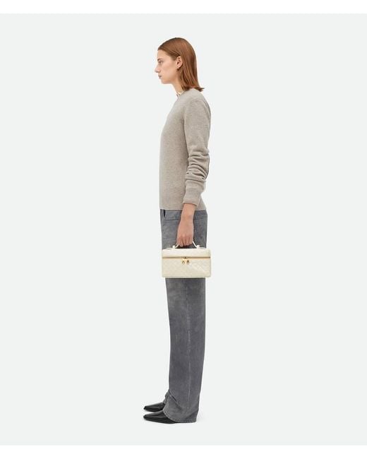 Bottega Veneta White Bang Bang Zipped Vanity Case