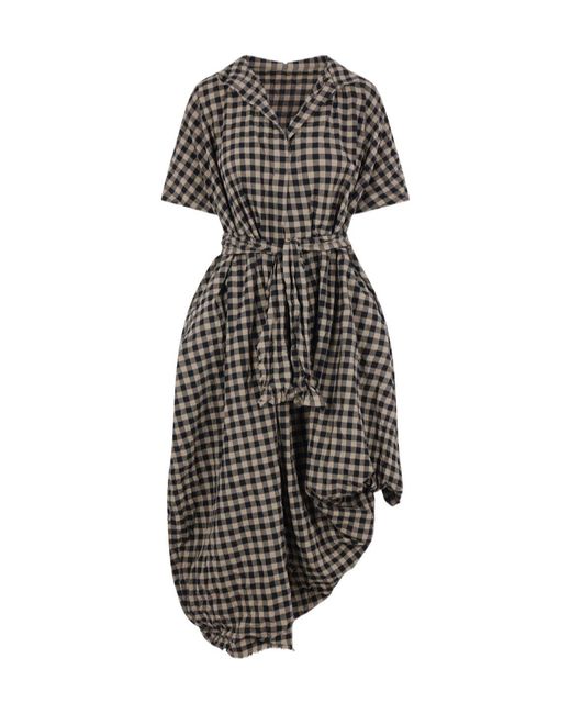 Daniela Gregis Black Plaid Dress