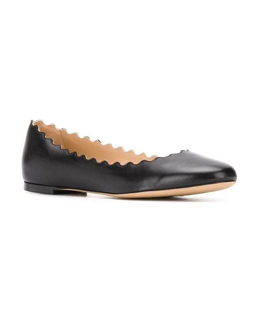 Chloé Black Lace Decorative Ballet Shoes