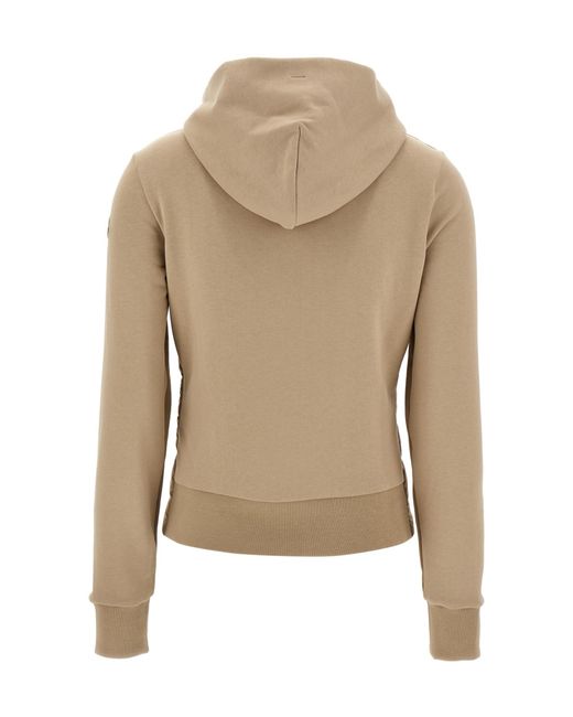Moncler Natural Quilted Zip-Up Hooded Jacket