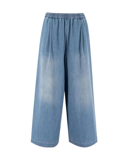 Fabiana Filippi Blue Chambray Trousers