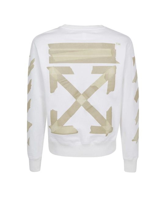 Off-White c/o Virgil Abloh White Tape Arrows Crew Neck Sweatshirt for men