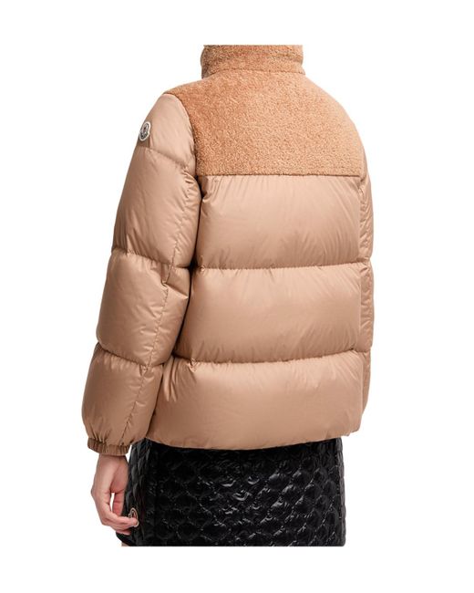 Moncler Brown Esnaie Logo Patch Zip-Up Jacket