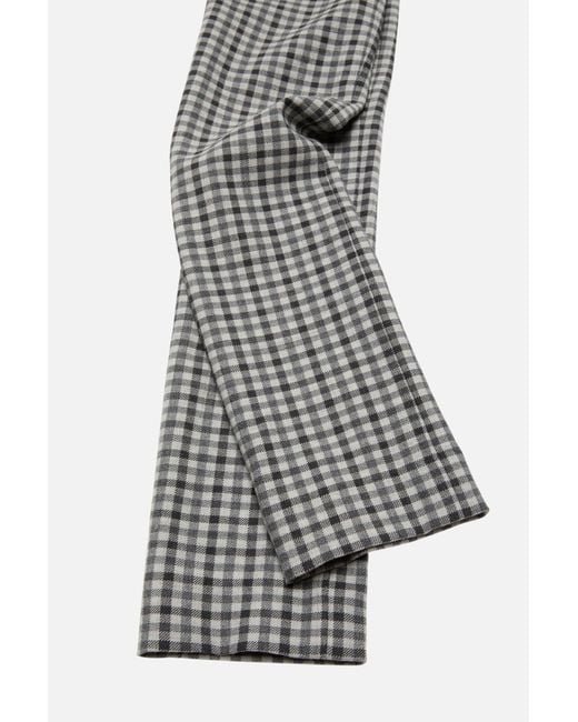 Acne Gray Gingham Check Trousers