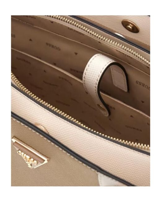 Guess White Noelle Tote Bag