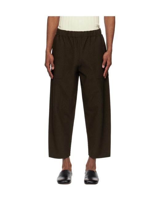 Homme Plissé Issey Miyake Black Elastic Waist Sweatpants for men