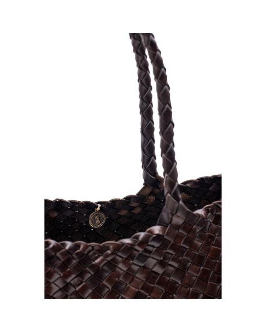 Dragon Diffusion Black Solid Color Handbag