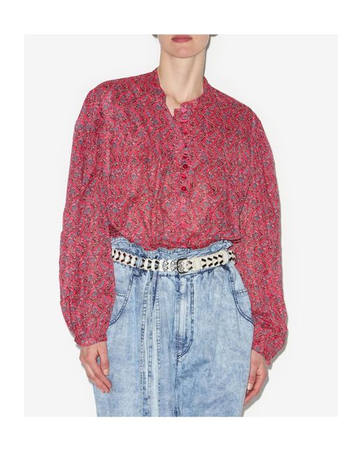 Isabel Marant Red Salika Top