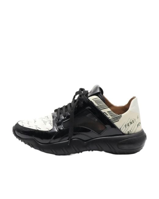 Fendi Black Low-Top Sports Shoes Made Of Color-Matching Fabric for men