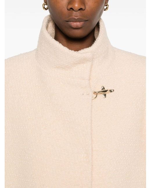 Fay Natural Long-Sleeved Blend Cape