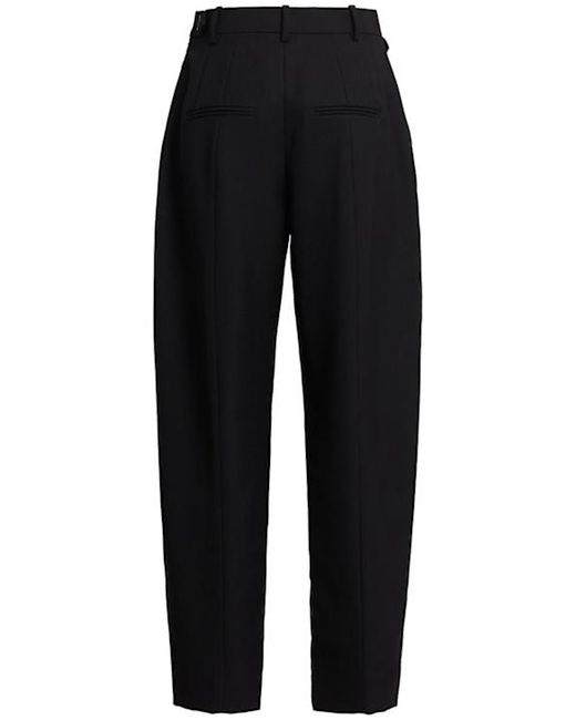 Khaite Black Dugan High Rise Wool Pants
