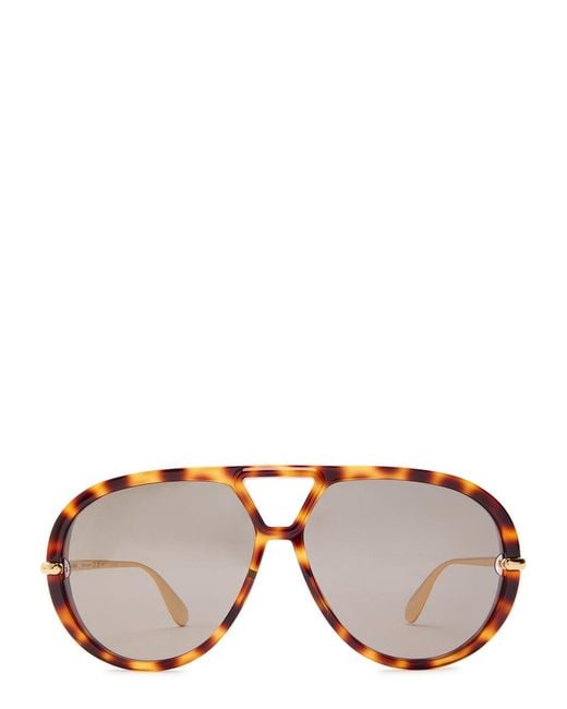 Bottega Veneta Pink Aviator-Style Sunglasses