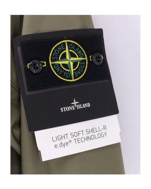 Stone Island Green Hooded Blouson Jacket for men
