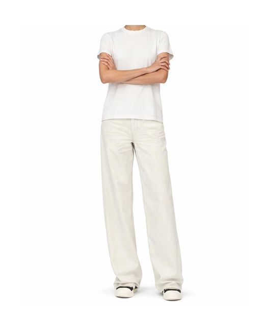 Rick Owens White Small Level Seam-Detail T-Shirt