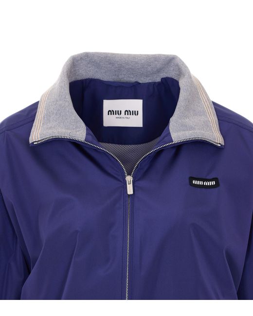 Miu Miu Blue Technical Jacket