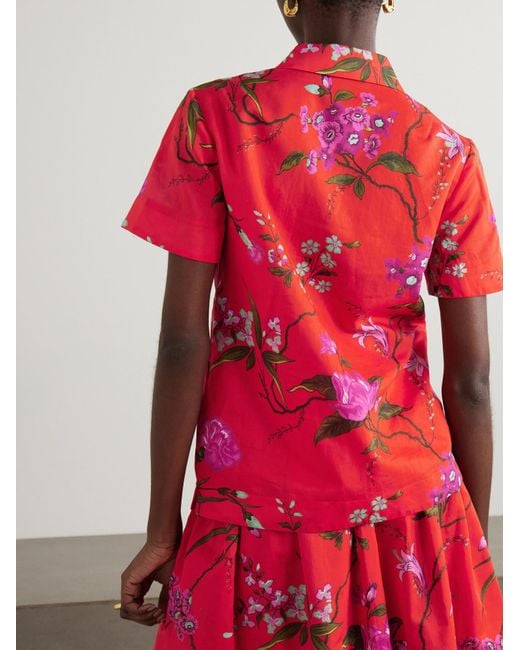 Erdem Red Swinbrook Printed Shirt