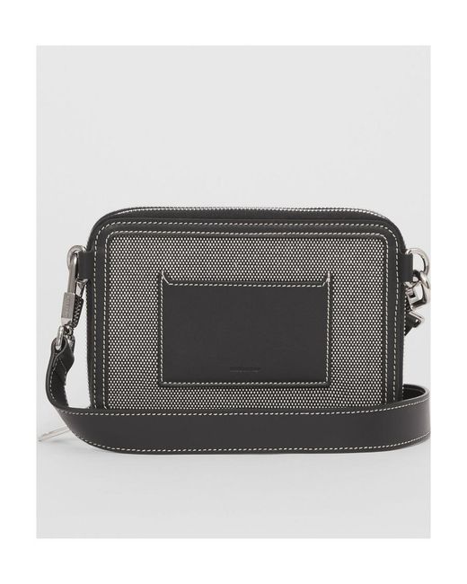 Burberry Gray Printed Crossbody Bag for men