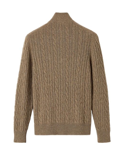Loro Piana Brown Treccia Jumper for men
