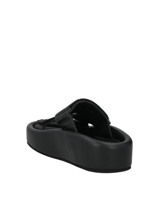 MM6 by Maison Margiela Black Magic Tape Leather Sandals
