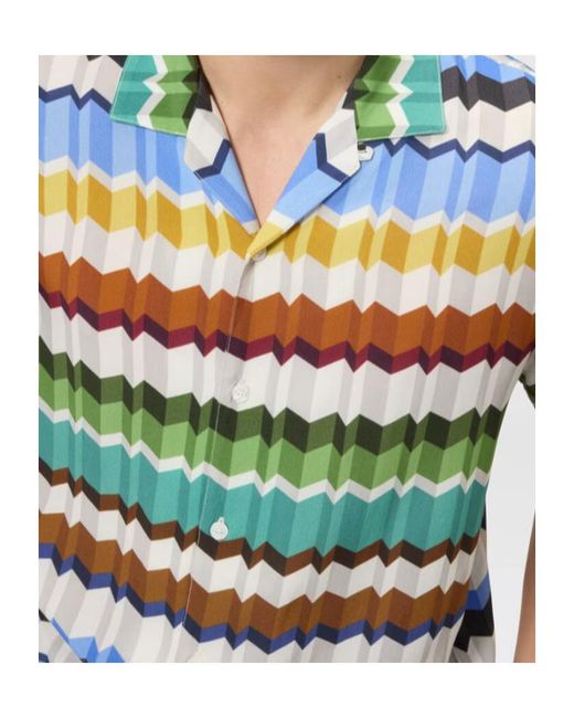 Missoni Blue Zigzag Shirt for men