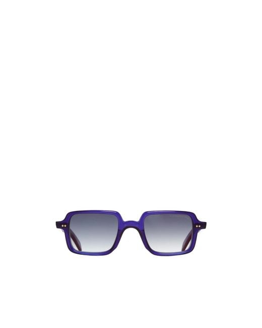 Cutler & Gross Blue Geometric Sunglasses for men