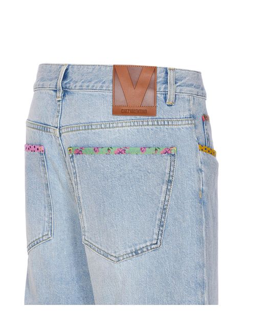 Valentino Blue Belt Loop Jeans