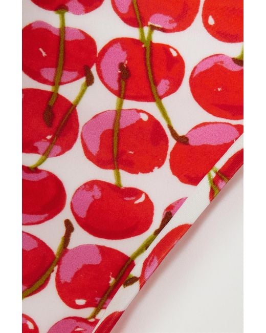 LaDoubleJ Red Printed Bikini Briefs