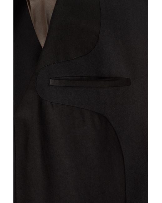Our Legacy Black Peak-Lapel Coat