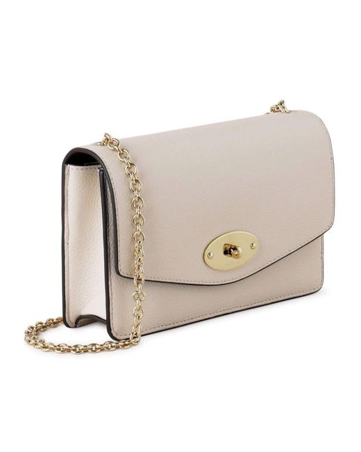 Mulberry Natural Small Darley Chain Linked Shoulder Bag
