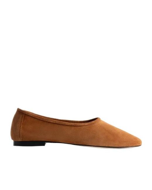 By Far Brown Round-Toe Ballet Flats
