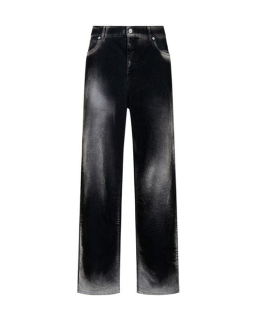 Marni Black Logo Patch Straight-Leg Jeans